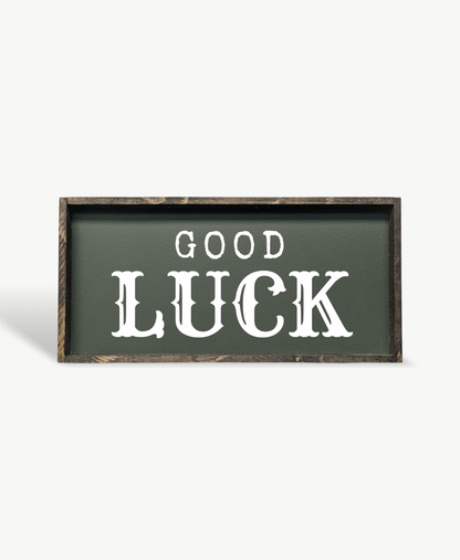 Good Luck Wood Sign - AURABAGS SHOP