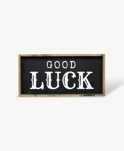 Good Luck Wood Sign - AURABAGS SHOP