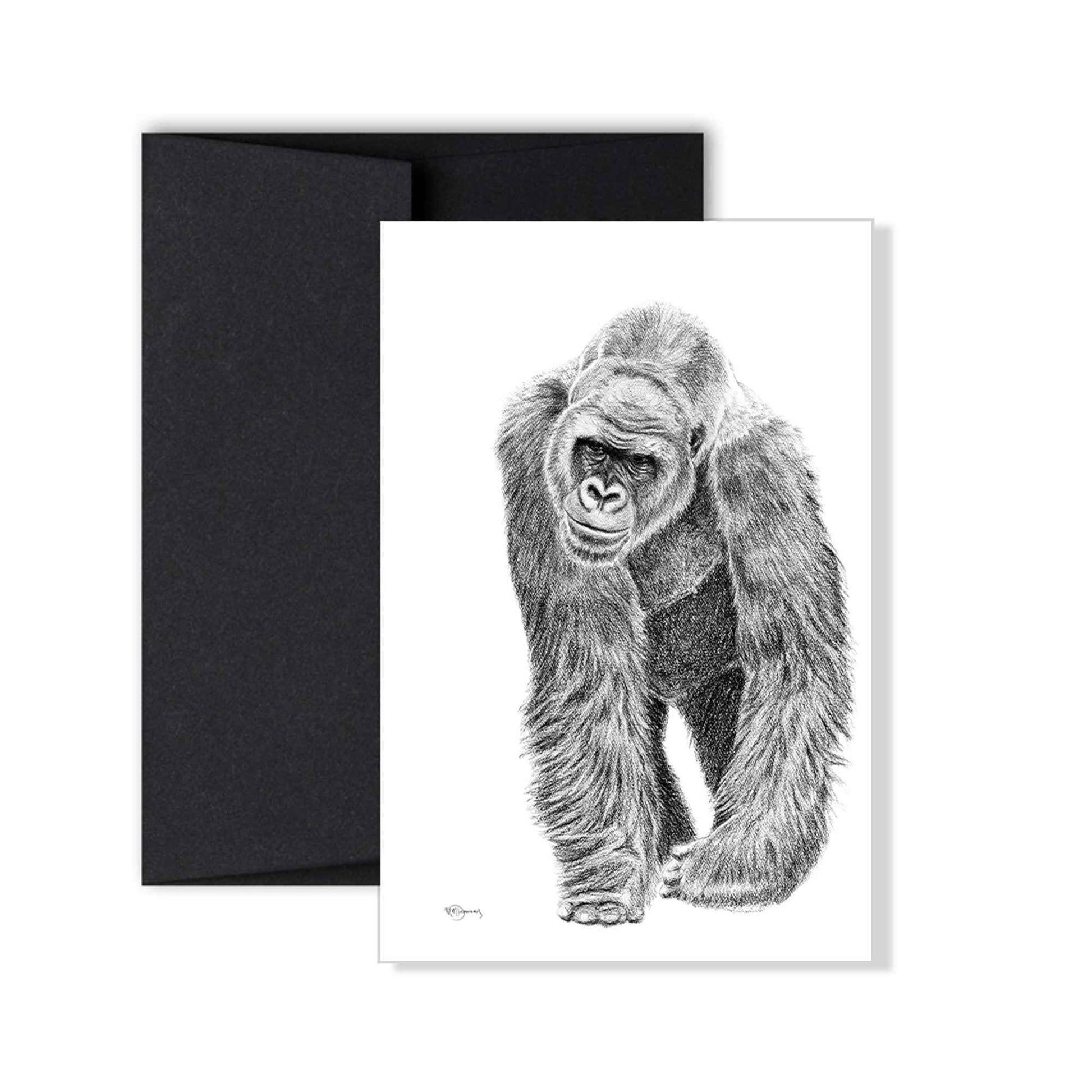 Gorilla greeting card - collaboration with La Fondation du Zoo de Granby