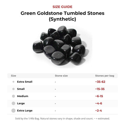Green Goldstone Tumbled Stones (Synthetic)