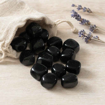 Green Goldstone Tumbled Stones (Synthetic)