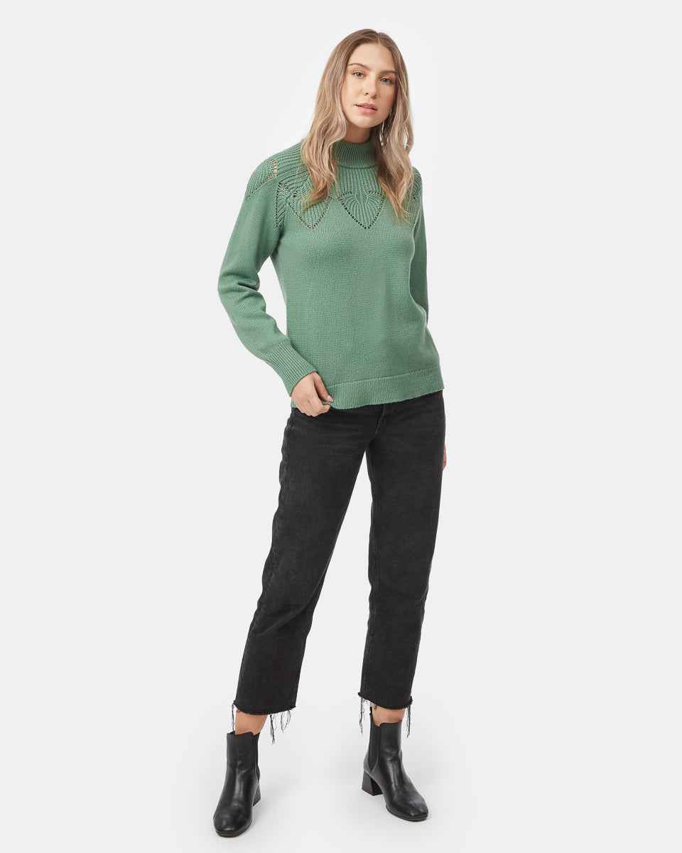 Highline Pointelle Turtleneck Sweater