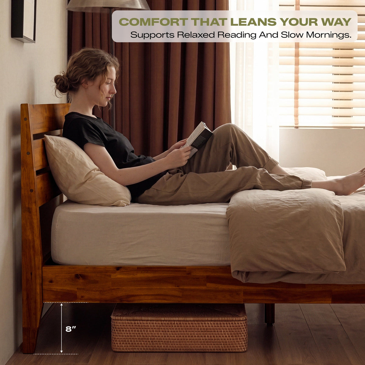 Emery Solid Wood Bed Frame