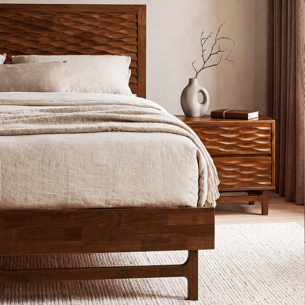 Elara Solid Wood Bed Frame