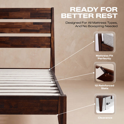 Emery Solid Wood Bed Frame