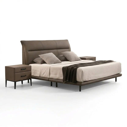 Hudson Genuine Leather Bed