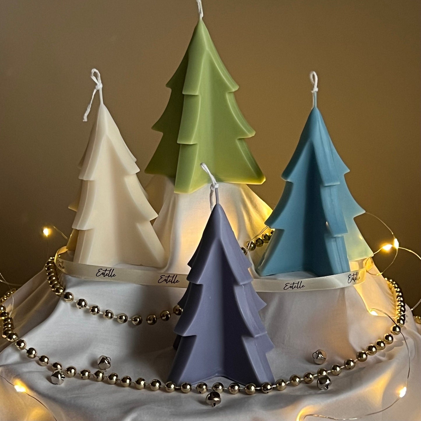 手作りクリスマスツリーソイキャンドル：ミニマリストなホリデーデコレーション