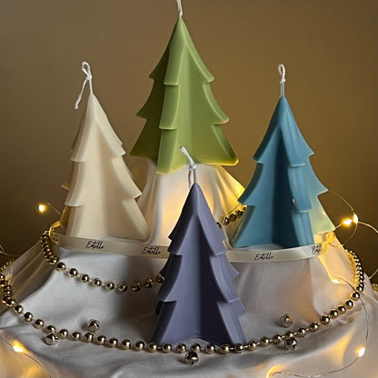 手作りクリスマスツリーソイキャンドル：ミニマリストなホリデーデコレーション