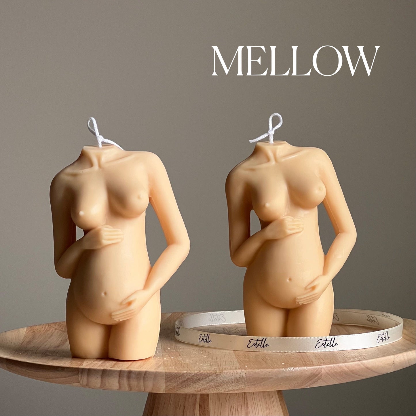 Schwangere Frau Sojakerze | Body Positive Wohnkultur, Babyparty-Geschenk