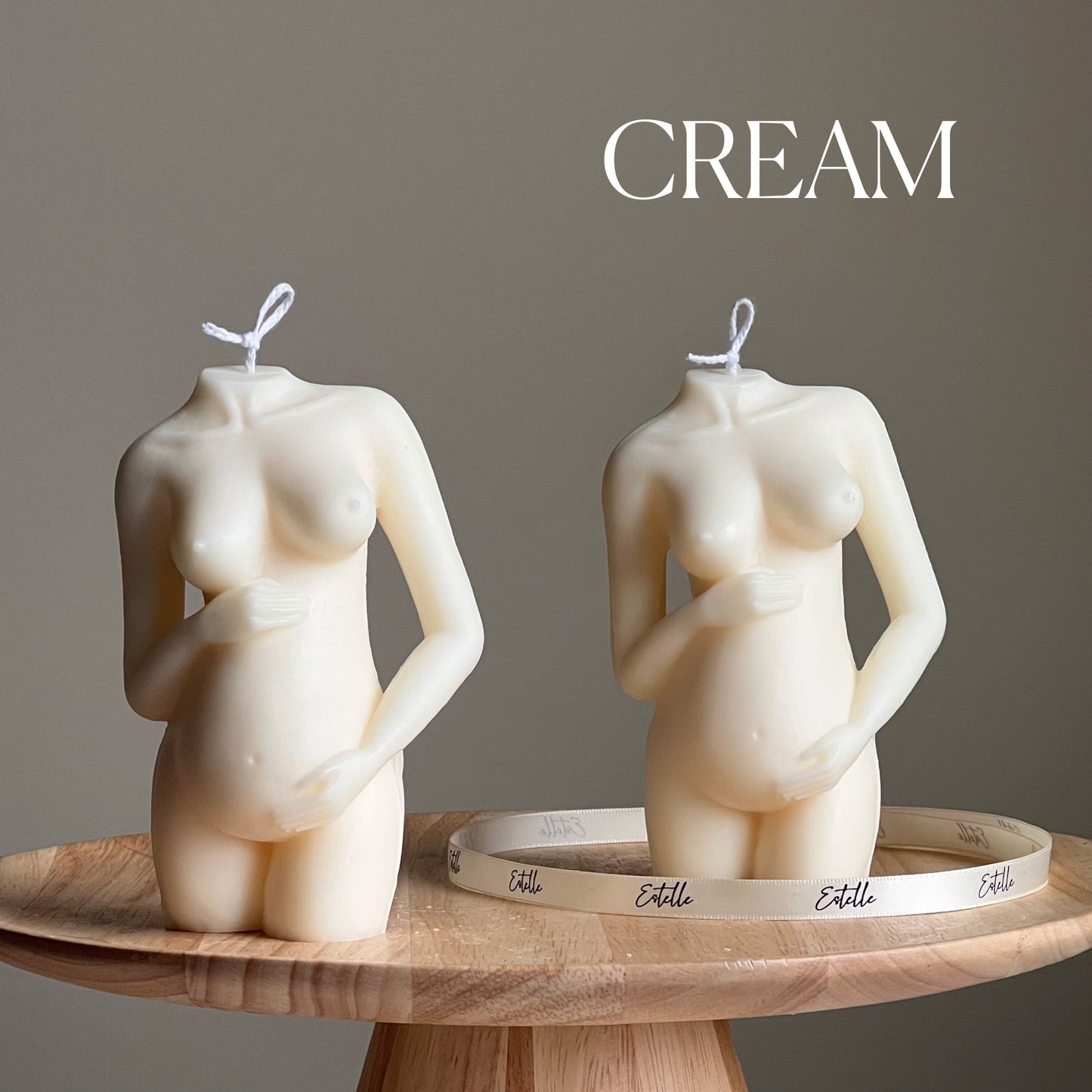 Schwangere Frau Sojakerze | Body Positive Wohnkultur, Babyparty-Geschenk