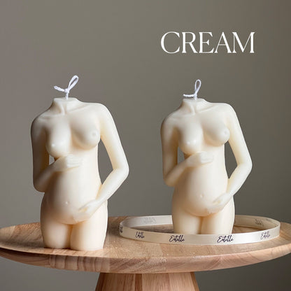 Schwangere Frau Sojakerze | Body Positive Wohnkultur, Babyparty-Geschenk