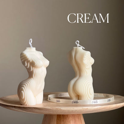Geometrische Frauen Torso Kerze: Handgemachte Vegane Sojawachs Skulptur