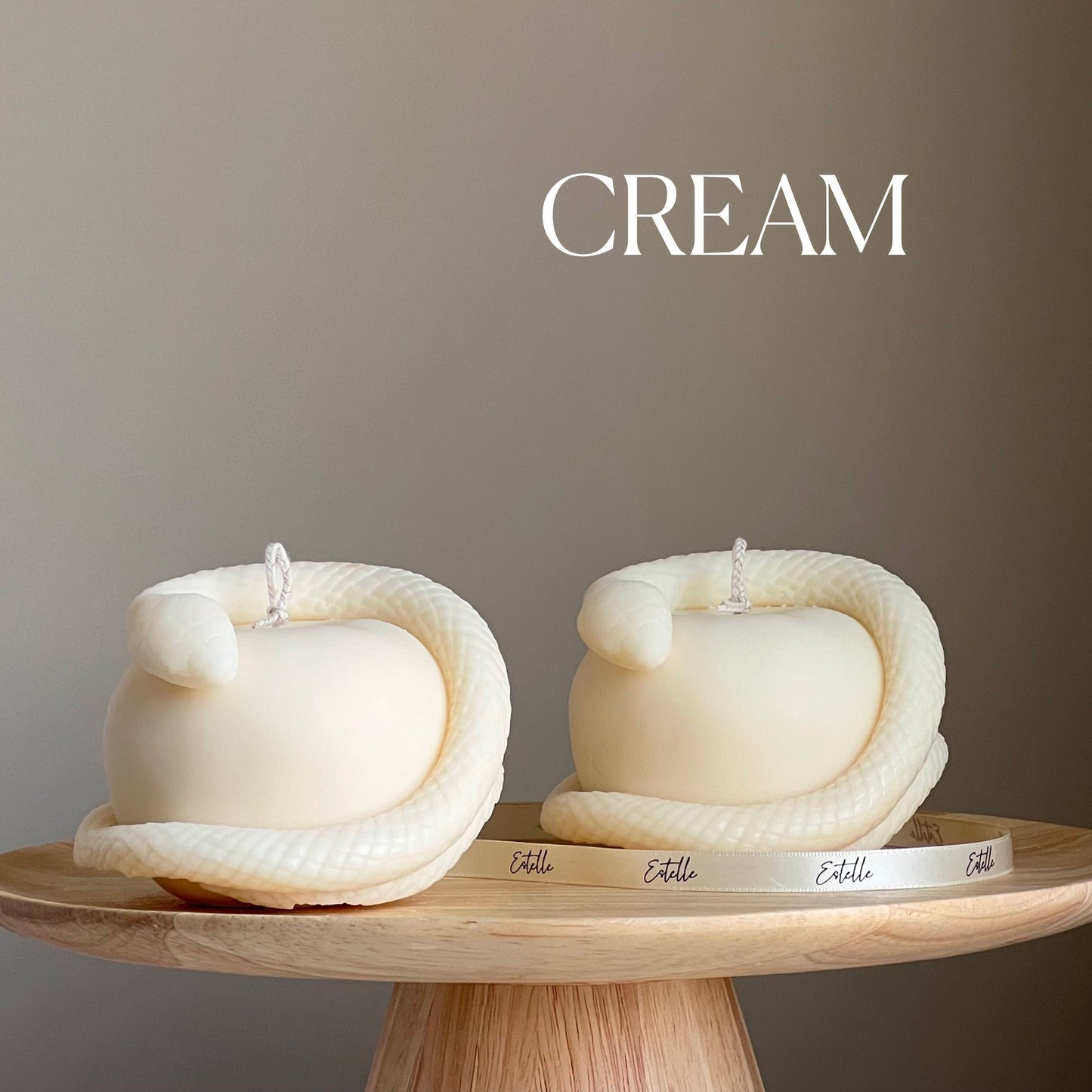 Snake Apple Soy Candle: Handmade Vegan Home Decor