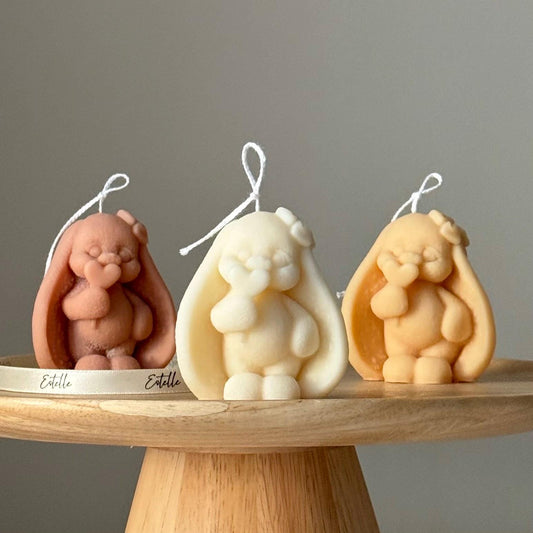 Tiny Bunny Sojakerze: Handgemachte Osterdeko