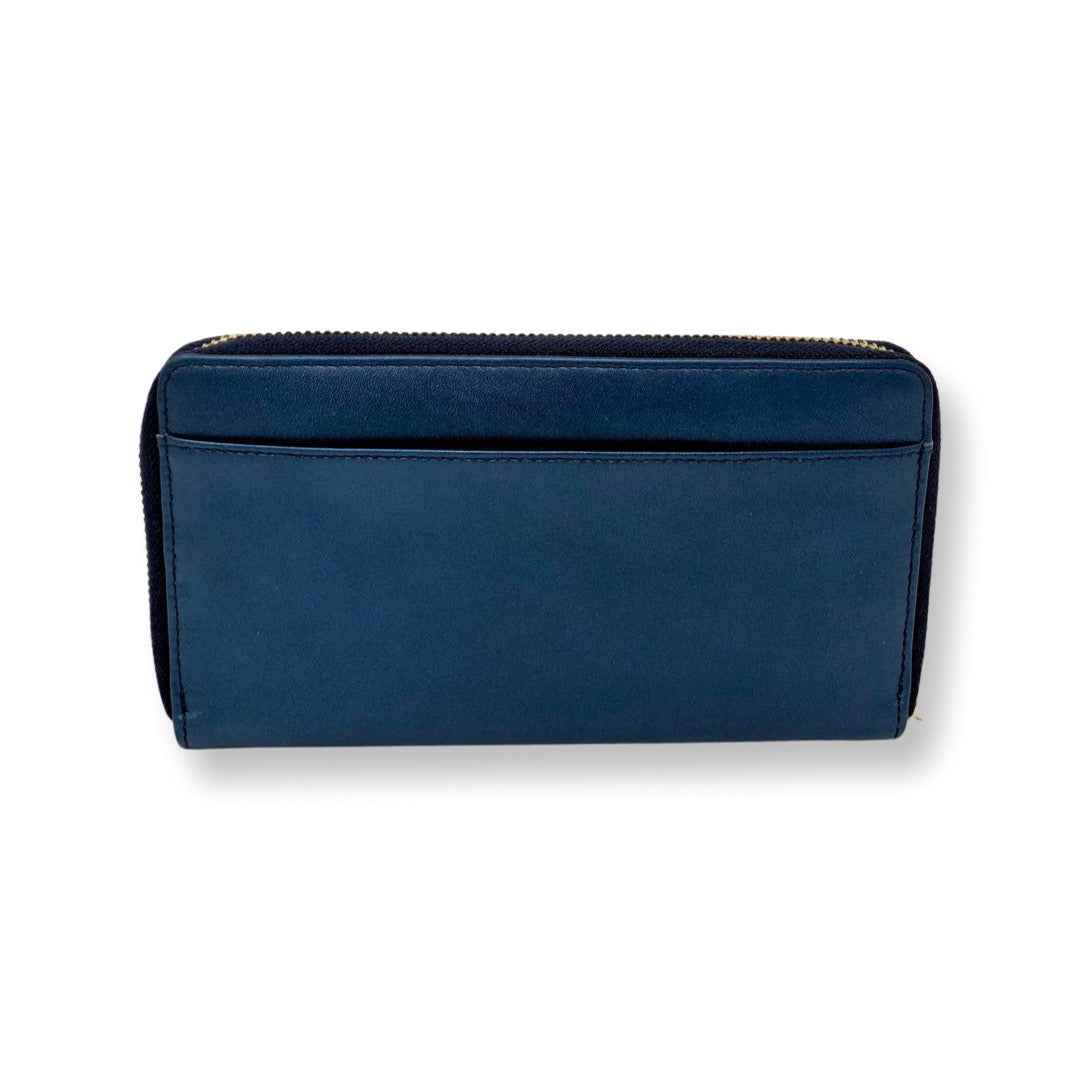 Portefeuille en cuir bleu marine - Anna
