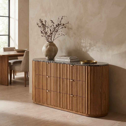 Isfjell Marble-Top Sideboard