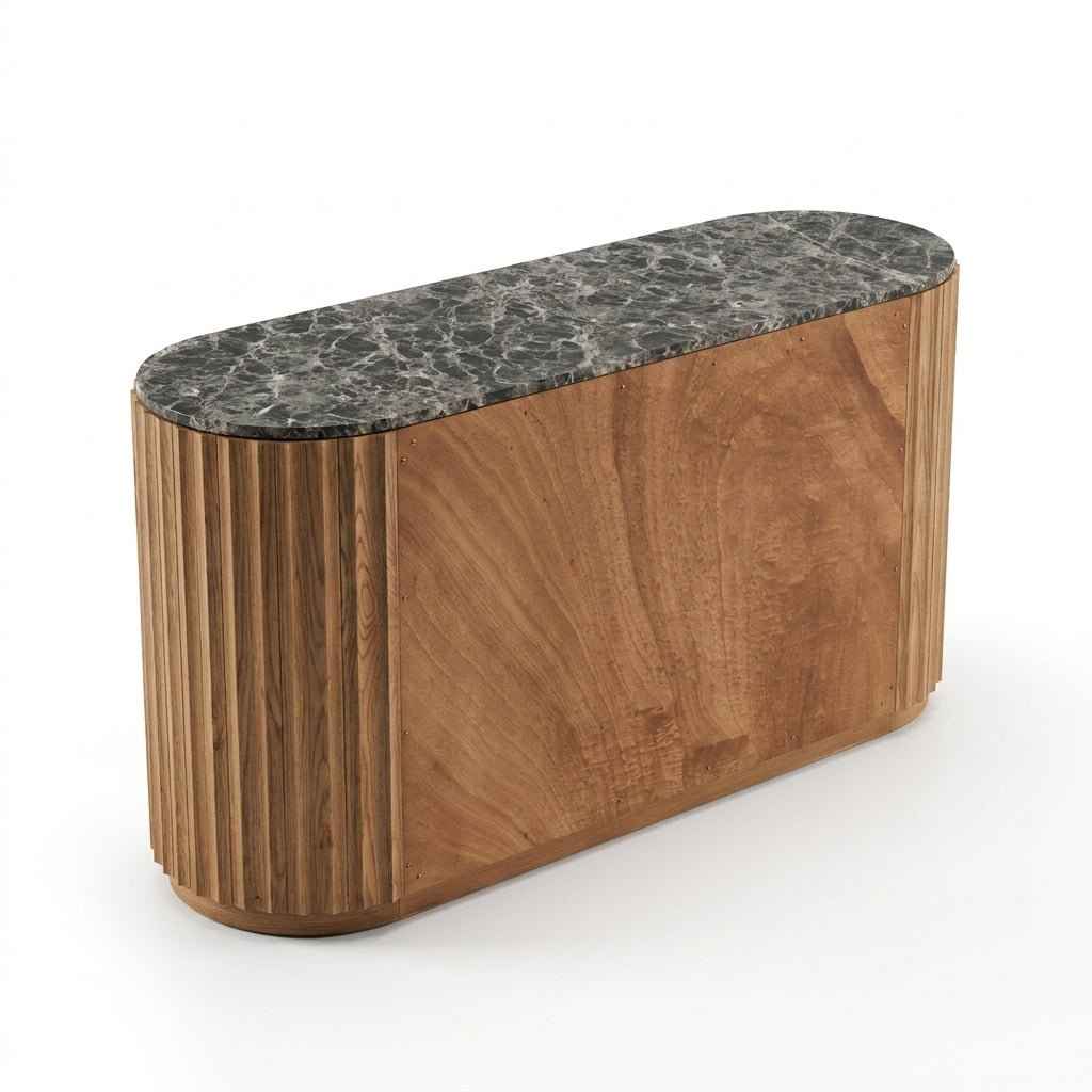 Isfjell Marble-Top Sideboard