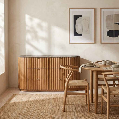 Isfjell Marble-Top Sideboard