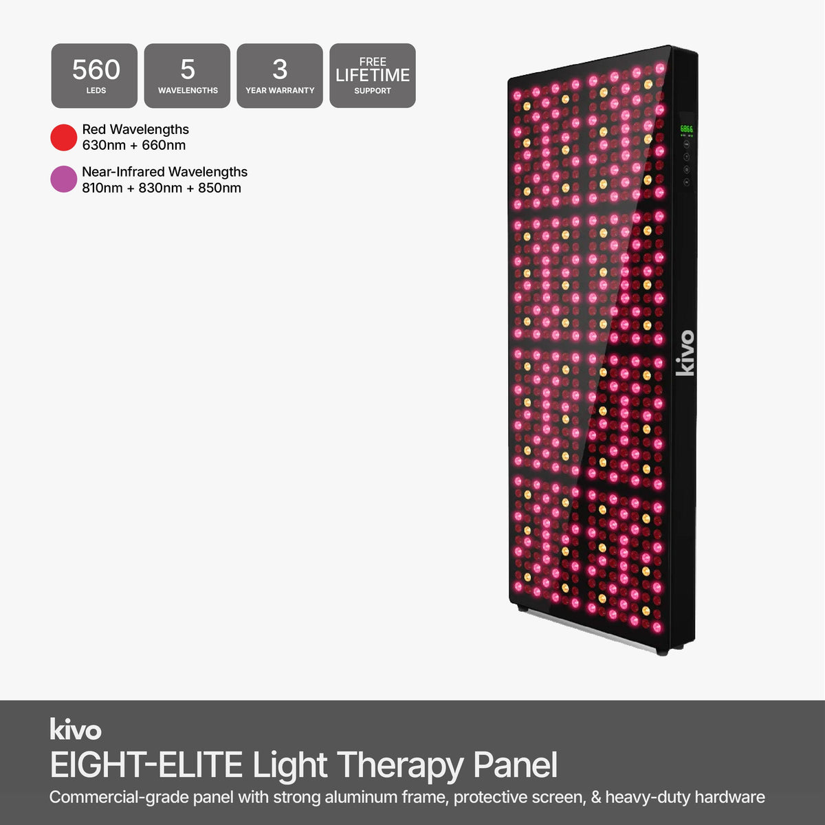 Kivo EIGHT Series - Large Red Light Therapy Panel