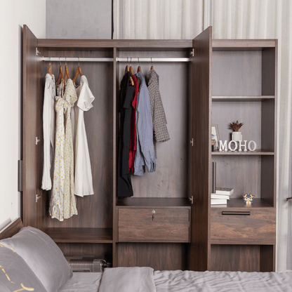 Koster Brown Wooden Wardrobe