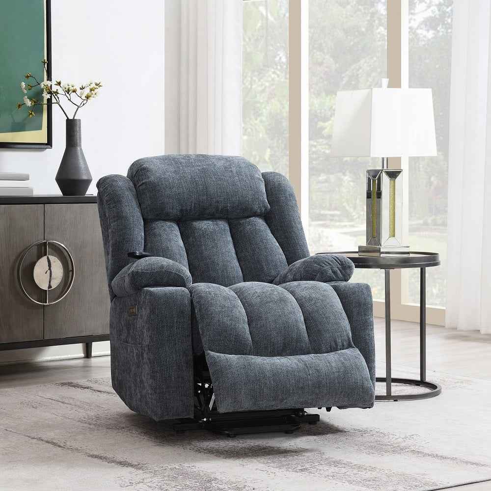 Krabi Power Recliner w/Lift, Heating & Massage - Blue