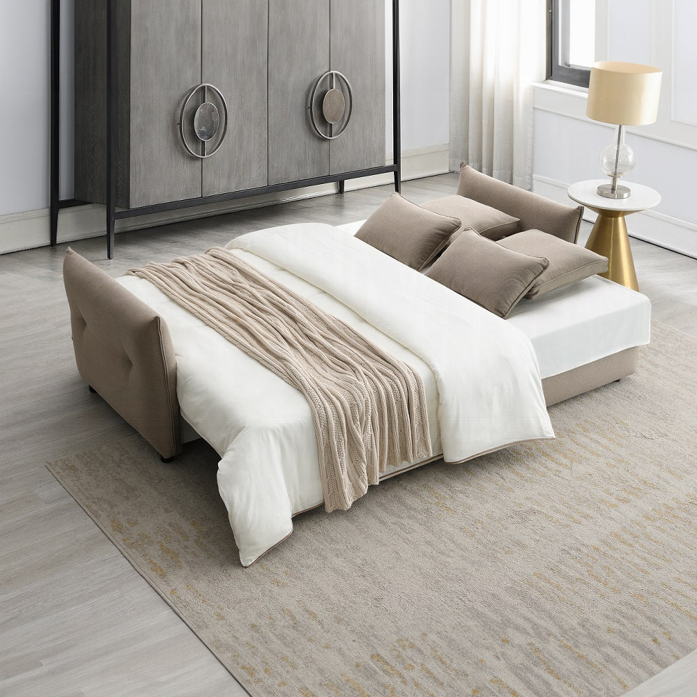 Cais Condo Size Sleeper Sofa w/Storage - Beige