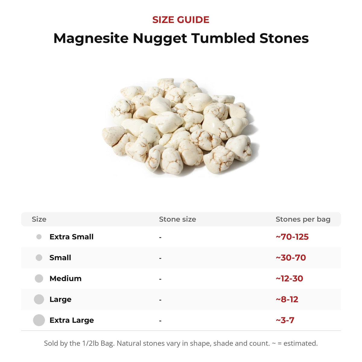 Magnesite Nugget Tumbled Stones