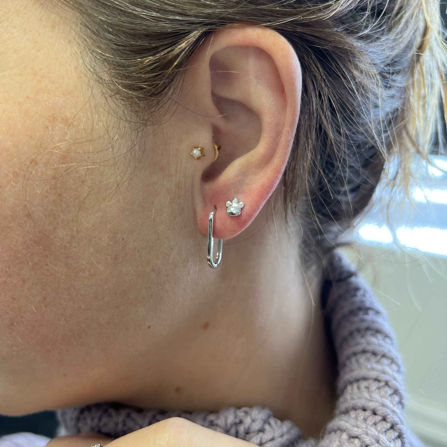 Boucles d'oreilles Huggies en argent sterling