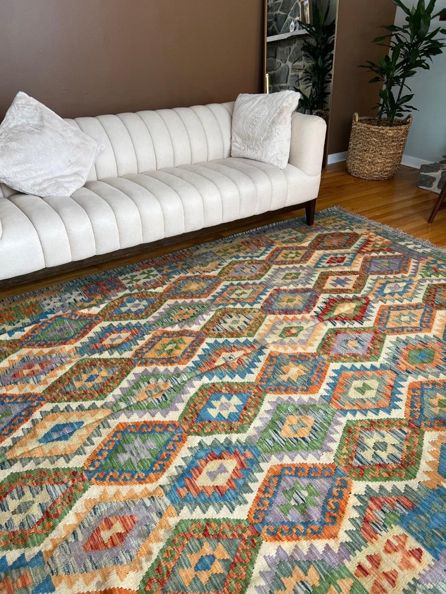 Maymana Kilim Rug | 9’ 6” x 6’ 10”