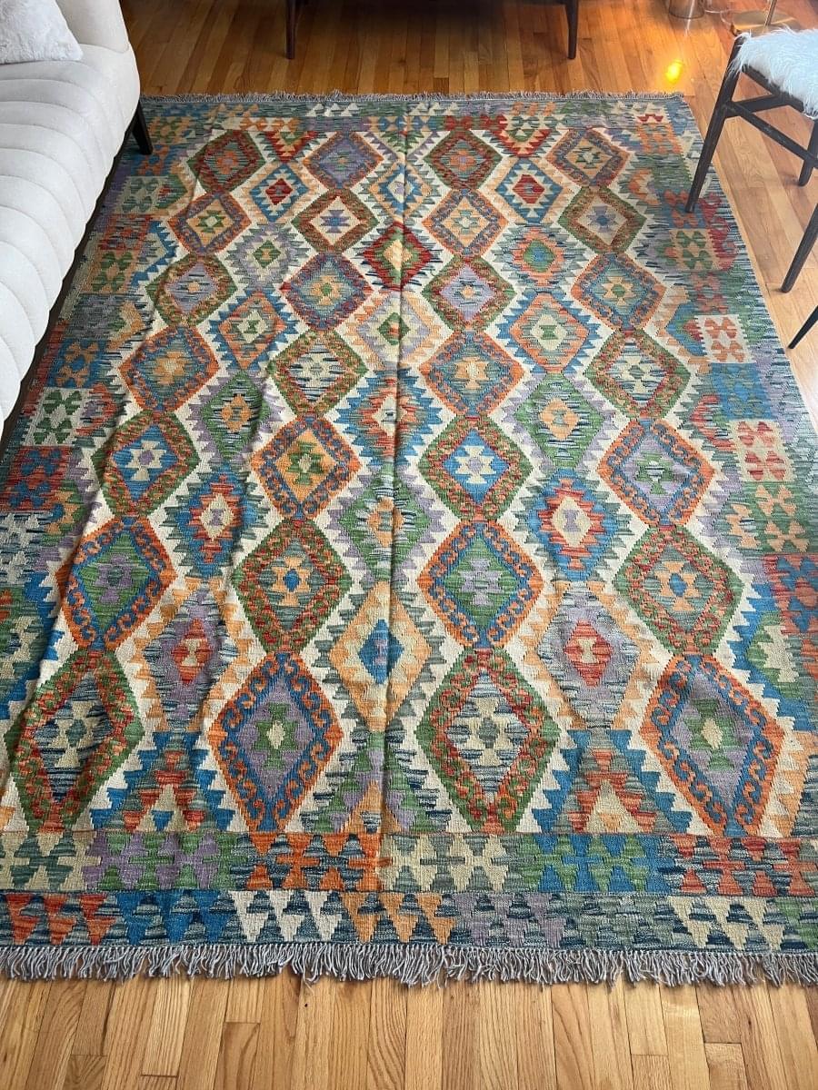 Maymana Kilim Rug | 9’ 6” x 6’ 10”