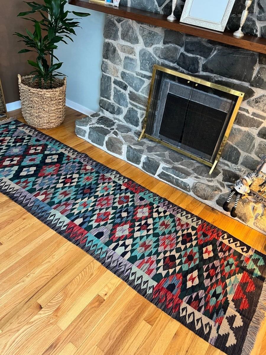 Maymana Kilim Runner | 9’ 5” x 2’ 10”
