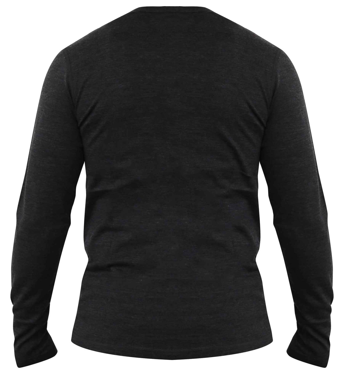 Men's Merino Wool Long Sleeve Henley — Midweight