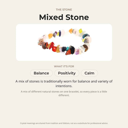 Mix Stone Chip Bracelet