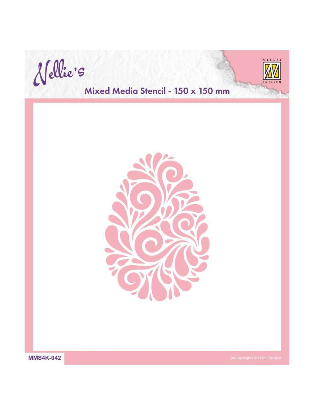 Nellie Snellen • Stencil 15x15cm Doodle Egg