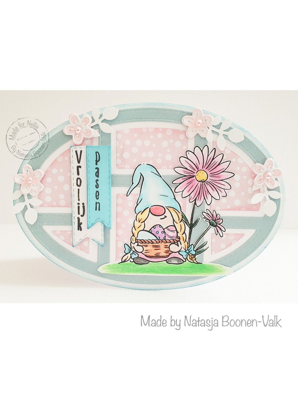 Nellie Snellen • Nellie's Cuties Clear Stamp Easter Gnome with Flowers