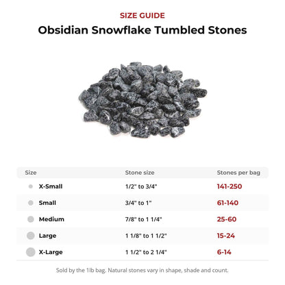 Obsidian Snowflake Tumbled Stones