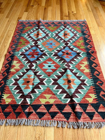 Afghan Maymana Kelimteppich | 1,19 m x 0,89 m