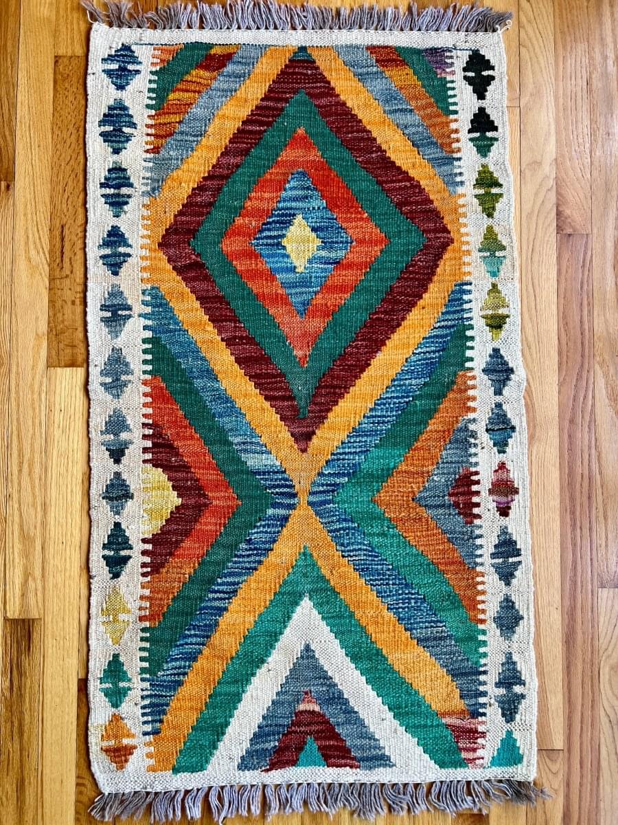 Afghan Maymana Kilim Rug | 3' 11" x 2' 3"