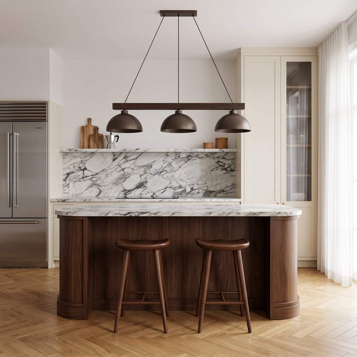 OSLO Scandinavian 3-Light Pendant Light for Dining Table & Kitchen Island