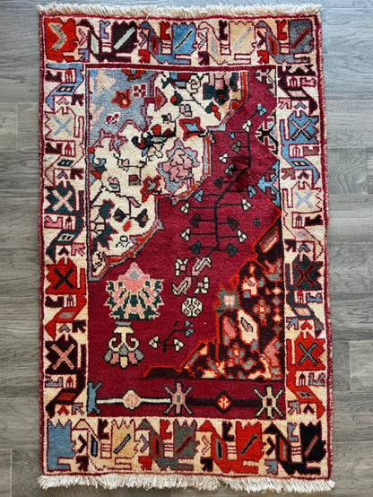 Persian Bakhtiari Wagireh Rug | 2' 5" x 3' 11"