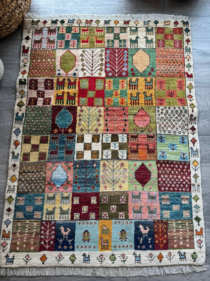 Persian Gabbeh Rug | 2' 10" x 3' 10"