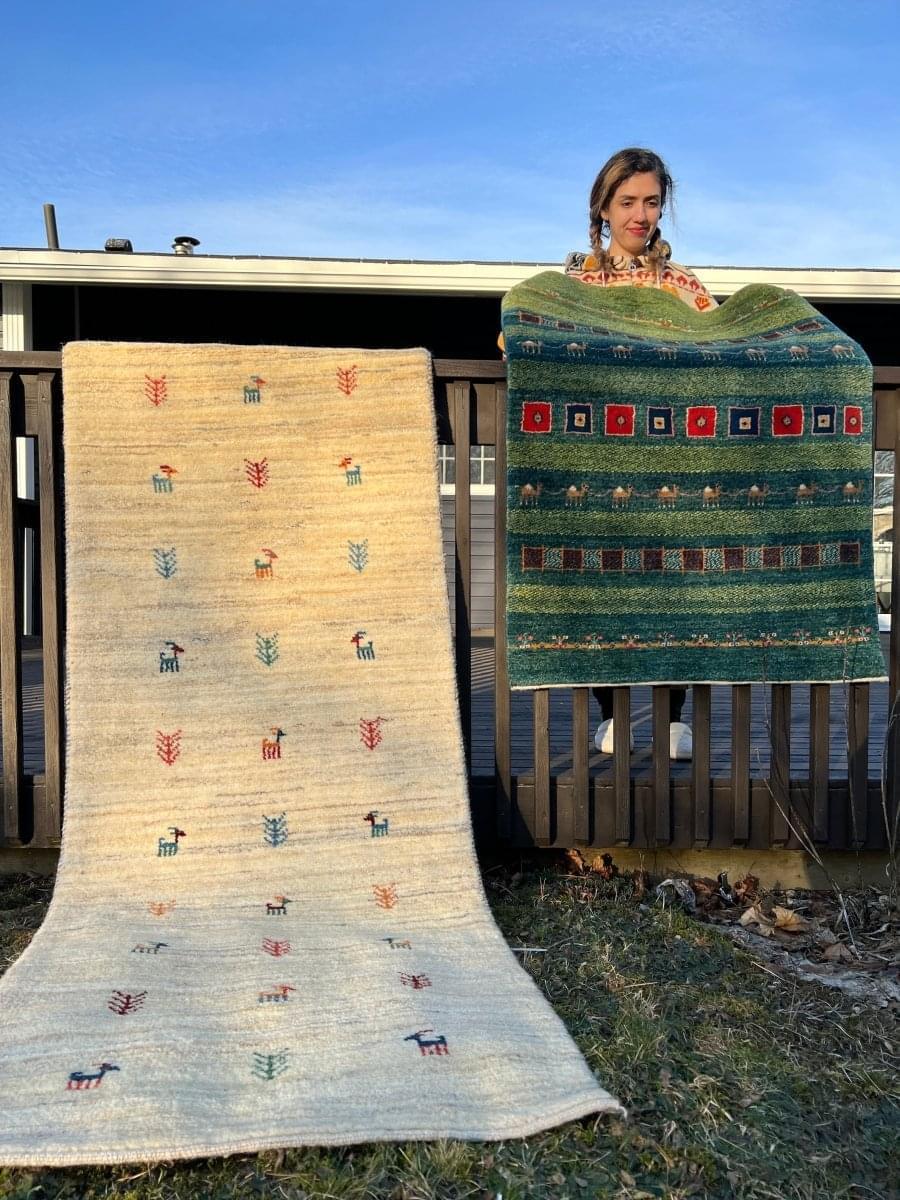 Persian Gabbeh Rug | 4' 1" x 2' 8"