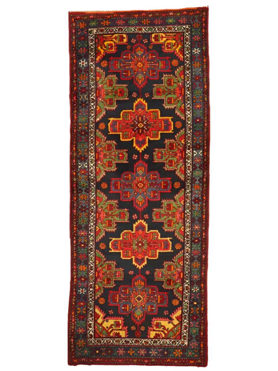 Persian Hamadan Runner Rug | 3' 5" x 8' 3"