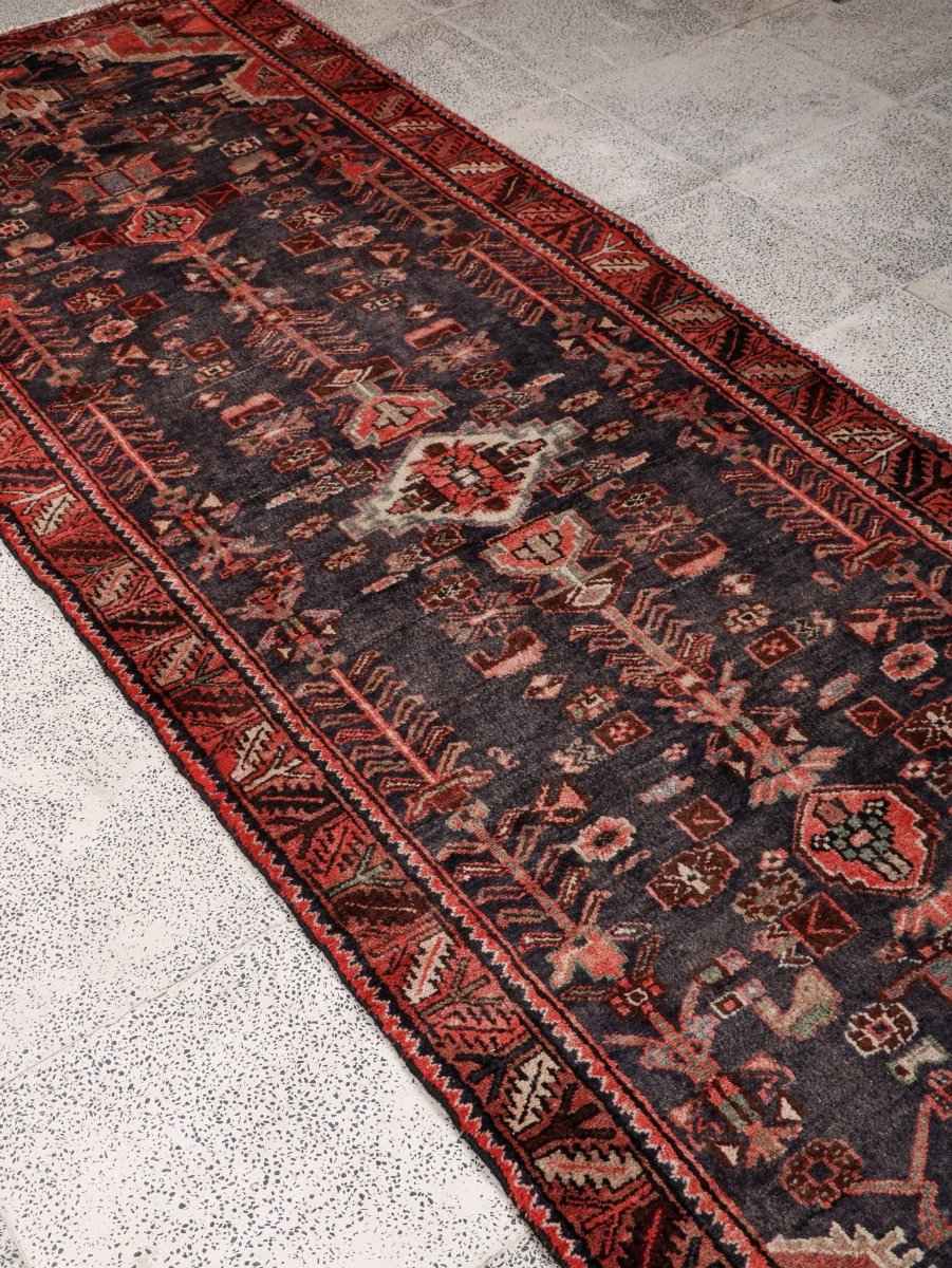 Persian Hamadan Runner Rug | 3' 5” x 10' 8"