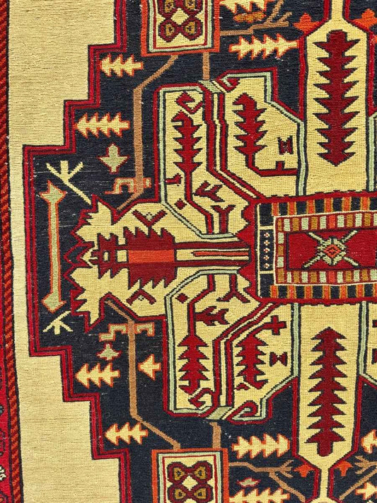 Persian Heriz Suzani Soumak | 4' 1" x 7'