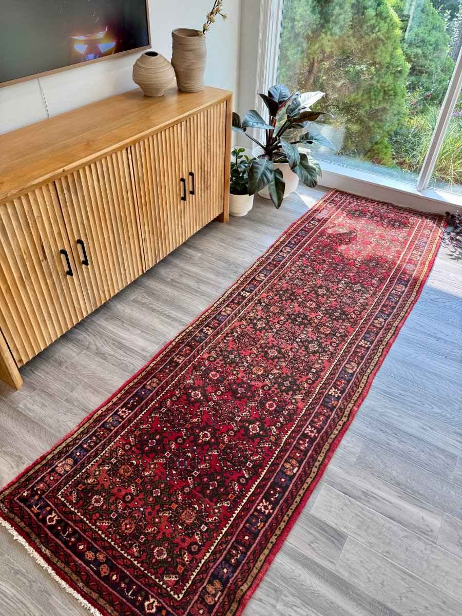 Persian Hossein Abad Runner Rug | 2' 11" x 9' 11"