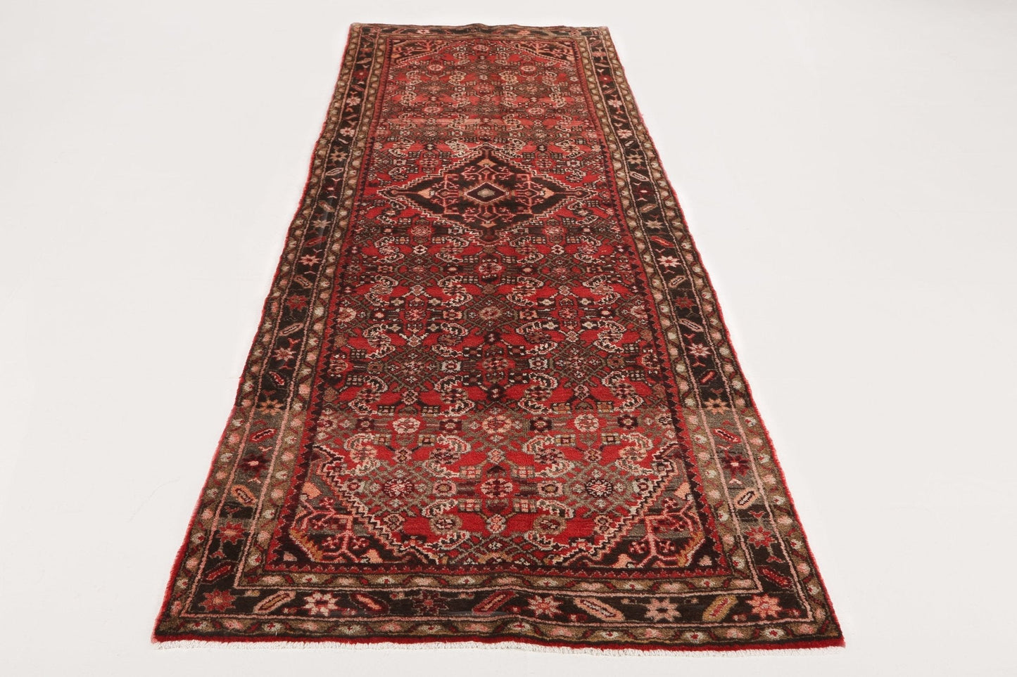 Persian Hosseinabad Runner Rug | 3' 8" x 10' 9"
