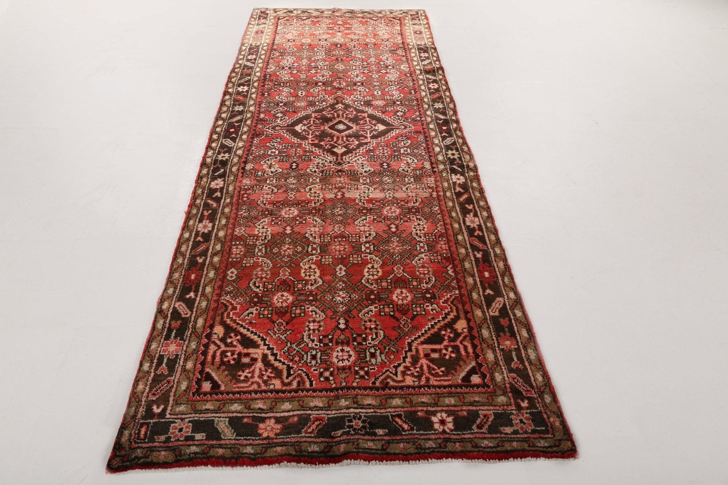 Persian Hosseinabad Runner Rug | 3' 8" x 10' 9"
