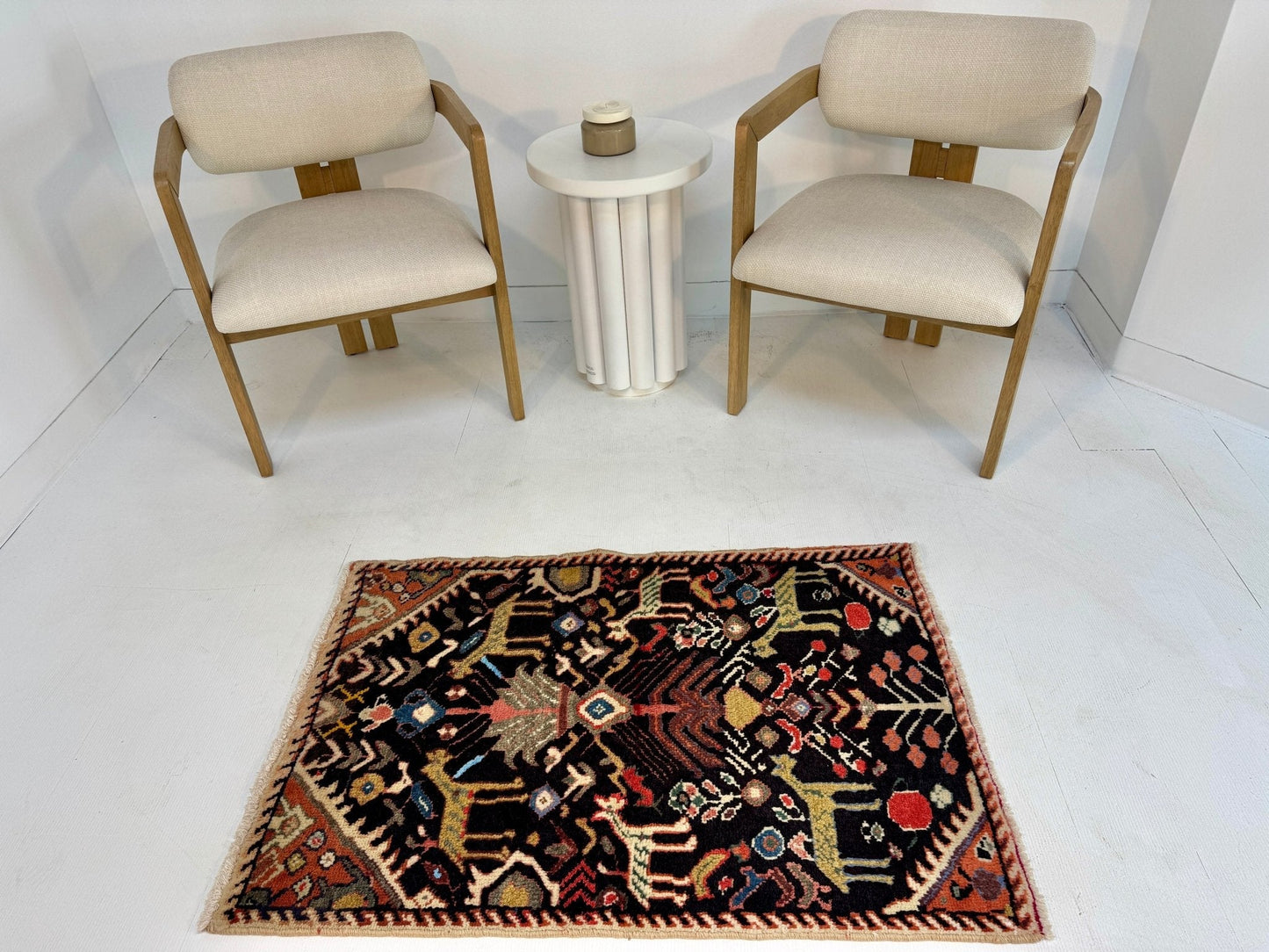 Persian Ilam Rug | 2' 6” x 3' 7"
