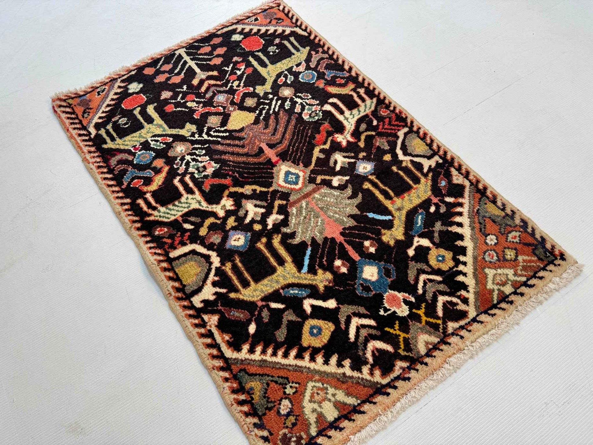 Persian Ilam Rug | 2' 6” x 3' 7"